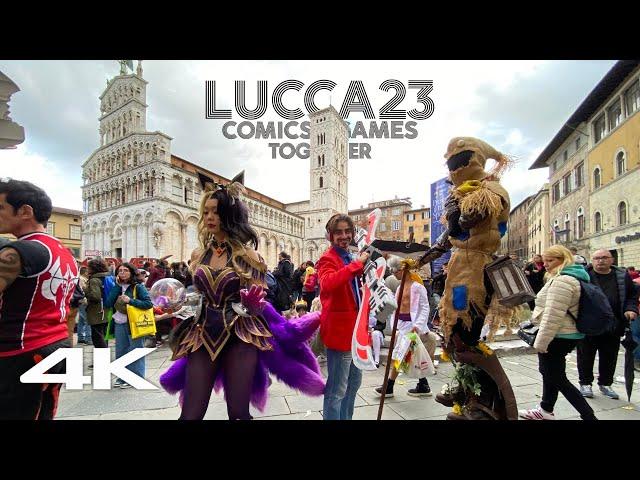 4K Lucca Comics 2023 Walking Tour - Together / Ambience City Sounds