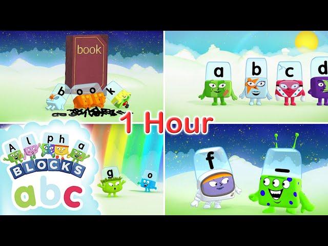 Spend 1 Hour In Alphaland! | Phonics for Kids - Learn To Read | Alphablocks