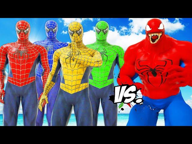 TEAM SPIDER-MAN VS SPIDER-VENOM | SUPER EPIC BATTLE MOVIE - KjraGaming