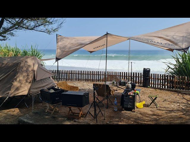 Camping di pantai Nglolang Gunung Kidul jogja | asmr | naturehike