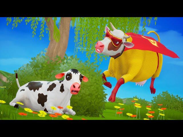 Lost Calf Rescued by Super Cow: A Touching and Inspiring Animal Story Full of Heroic Moments!