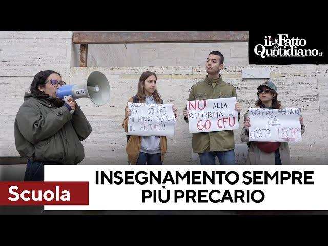 Studenti contro la riforma dei 60 Cfu: "Così l'insegnamento sarà sempre più precario ed elitario"