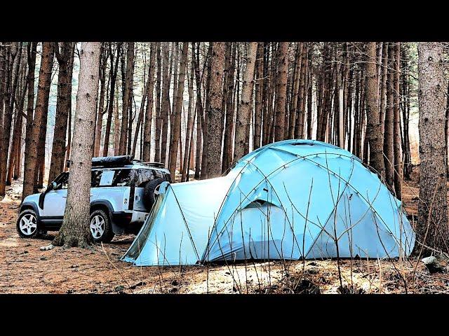 Next Level High-Tech Luxury Digital Camping in IGLOO, with Land Rover Defender | ASMR