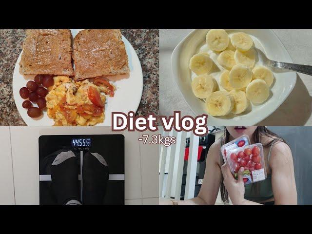 Diet vlog | -7.3 kgs, Egg, Banana, Grapes and tomato Diet, Groceries Diet haul + pad 6 vlog