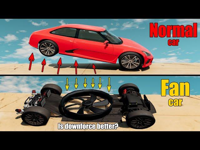 Fan car vs Normal car (better downforce?) - Beamng drive