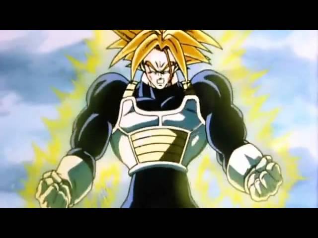 DBZ Trunks powers up against Cell