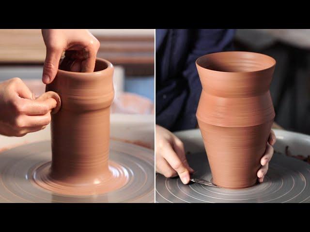 Throwing New Vases from Coarse Clay & Iron Fillings