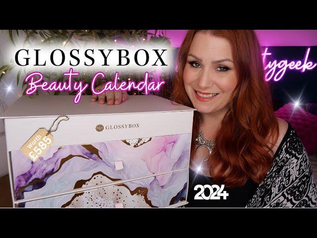 GLOSSYBOX 2024 BEAUTY ADVENT CALENDAR *FULL* UNBOXING | With £10 Off Code