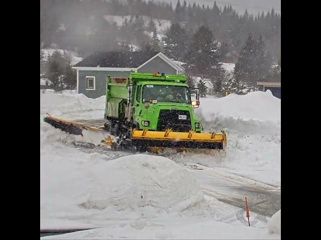 City truck snow plow with wing #shorts #winterstorm #snowplowing #winterstorm