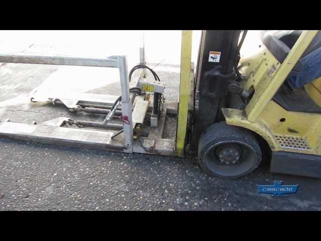 Cascade QFM (Quick Fork Mount) Forward Bin Dumper Forklift Attachment