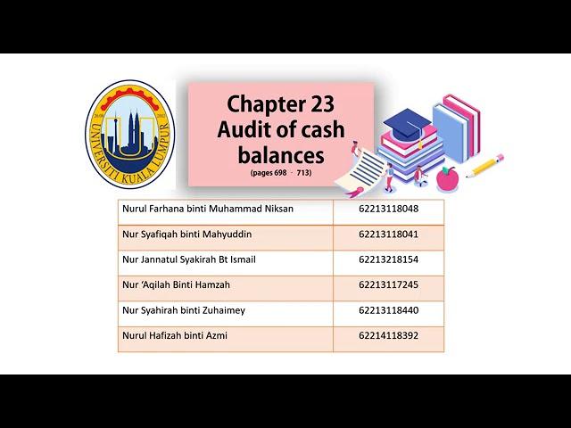 CHAPTER 23 AUDIT OF CASH BALANCE