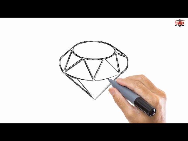 How to Draw a Diamond Easy Drawing Step By Step Tutorials for Kids - UCIDraw