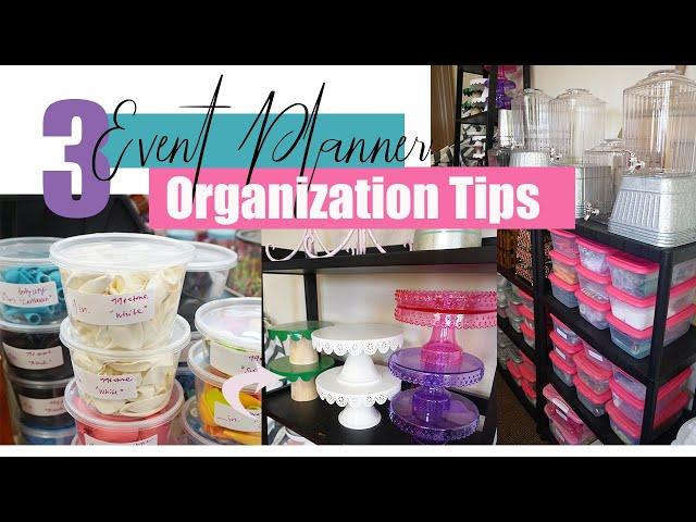 3 Event Planner Storage + Organization Hacks for Event Decorating Business!!