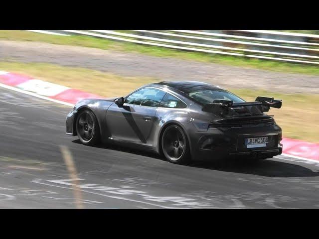 PORSCHE 992 GT3 SPIED TESTING AT THE NÜRBURGRING