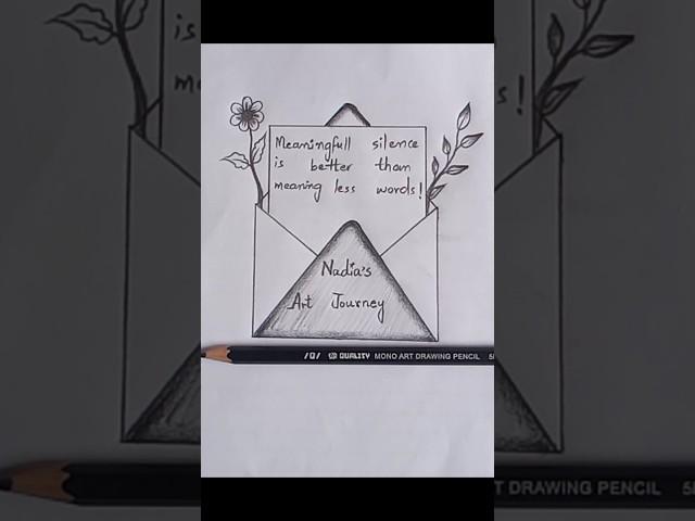 how to draw envelope #shorts #youtubeshorts #art  #nadiasartjourney #meaningful #drawing #envelope