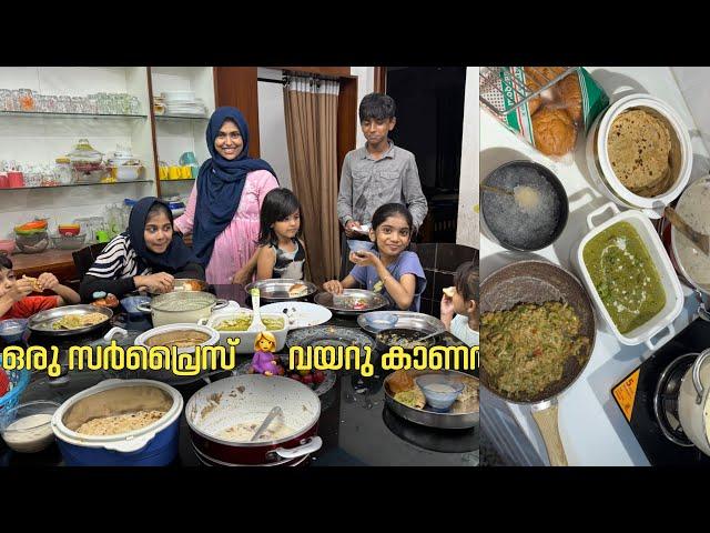 സർപ്രൈസ് ആയി ഒരു ചടങ്ങ് അതങ്ങട് തീർത്തു ️saag paneer/roti/mushroom soup/burger/gheer/silutalks