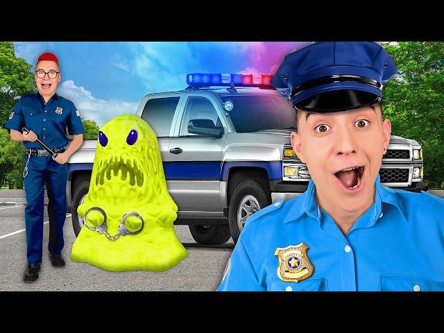 We Became POLICE OFFICERS in MONSTER WORLD for 24 Hours !