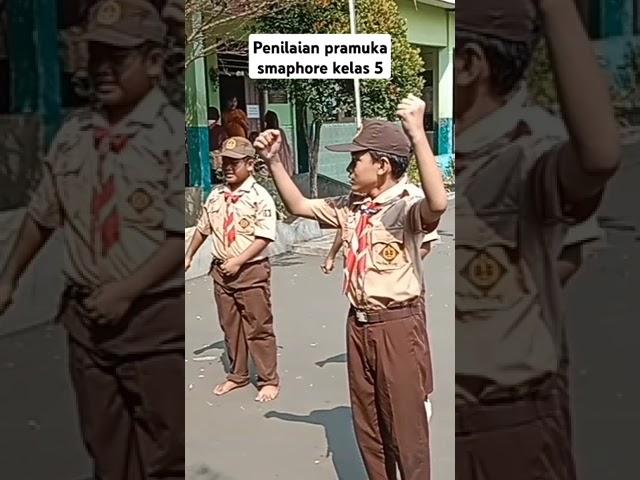 Penilaian pramuka smaphore kelas 4.#shorts #pbbpaskibra #sekolah #penilaian #funny