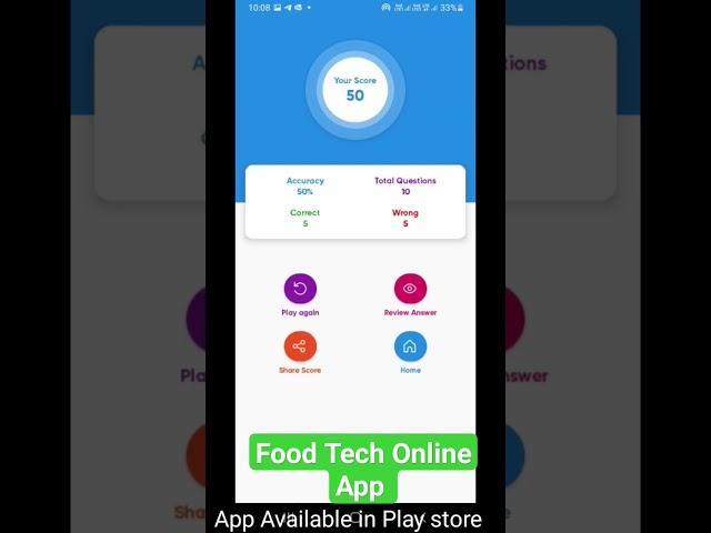 Food Tech Online App  #food #fssai #gate #fso #fci #foodtechnology #foodtechquiz #foodtechnologist