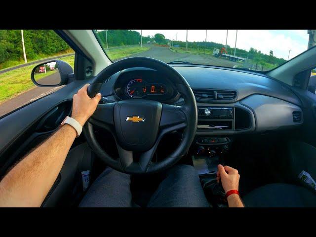 Chevrolet Onix 1.0 (80hp) 2018 / POV Test drive 4K (No narration)