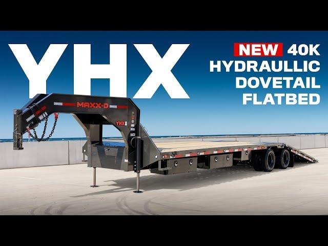 NEW 40K YHX Engineered Beam Hydraulic Dovetail Flatbed!!