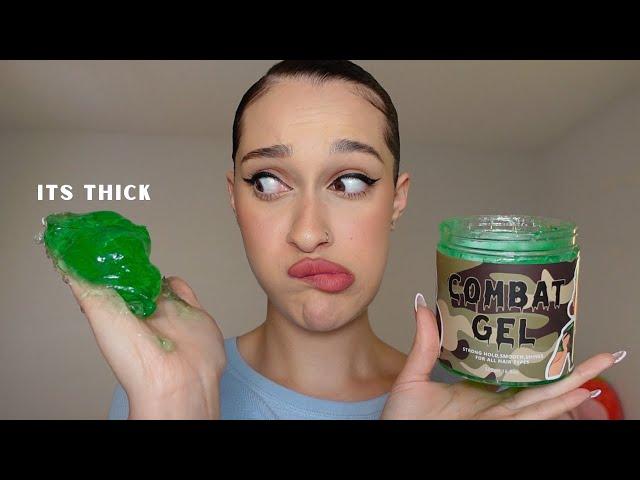 TRYING A TIKTOK VIRAL HAIR GEL | COMBAT GEL