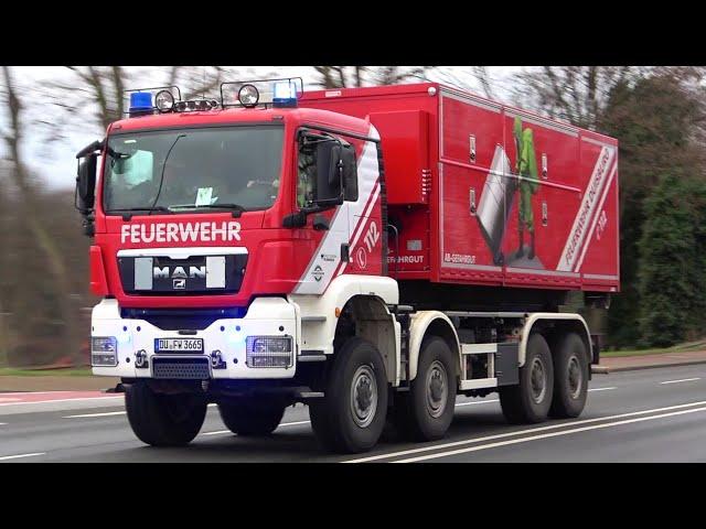 [GEFAHRGUTEINSATZ! ] - HLF 20, WLF 32 mit AB-Gefahrgut & RTW der Feuerwehr DUISBURG FW 5! 