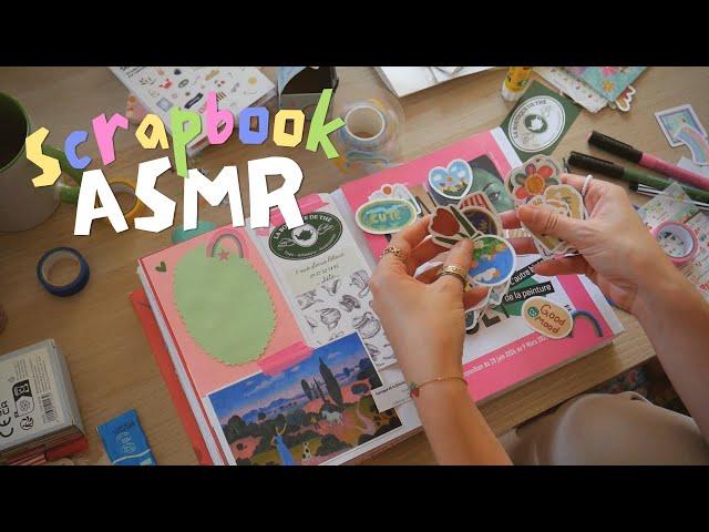 ASMR scrapbook tour ️ collages et découpages dans mon carnet de trucs !