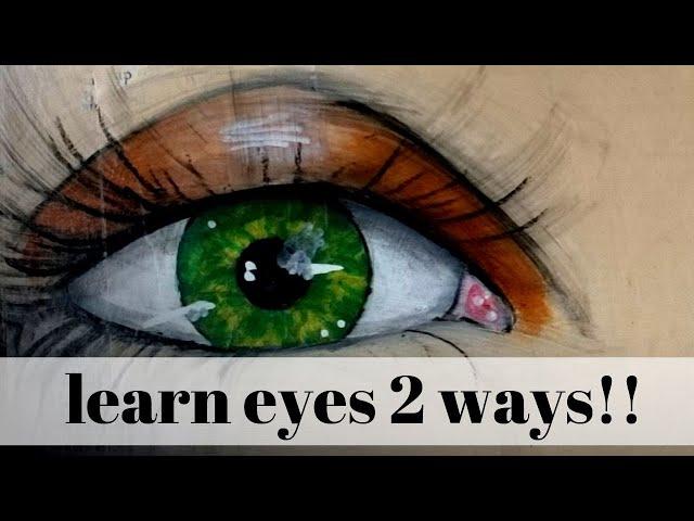 HOW to PAINT KILLER EYES on Mixed Media Canvas ️️ [10 Easy Steps]