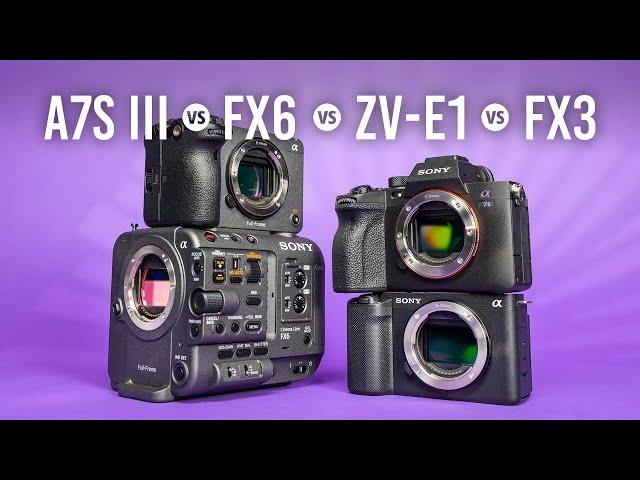 Sony FX3 vs. FX6 vs. a7S III vs. ZV-E1 | Which Is Right For You?