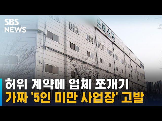 허위 계약에 업체 쪼개기…가짜 '5인 미만 사업장' 고발 / SBS