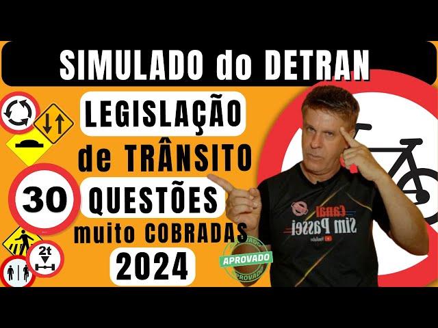 Simulado do DETRAN 2024. Questões da Prova teórica do DETRAN 2024. Exame legislação de trânsito 2024