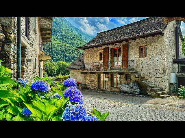 Moghegno, Switzerland - Beautiful unique stone village in Ticino - A fairytale village