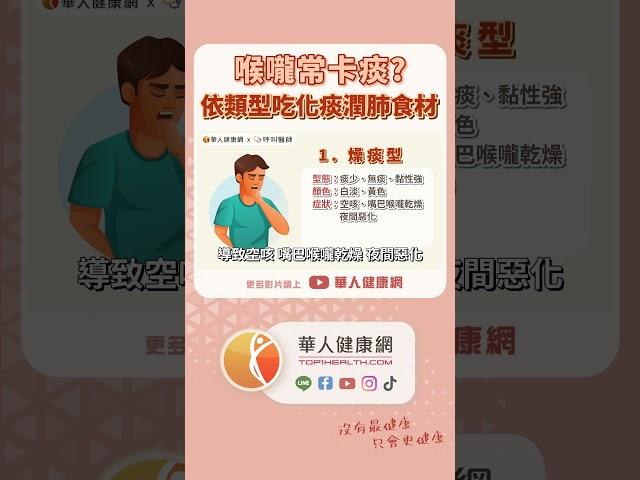 喉嚨常「卡痰」是肺陰虛？依類型吃化痰潤肺食材【 華人健康網 | 痰卡喉嚨 | 痰咳不出來 | 化痰 | 痰的顏色 】