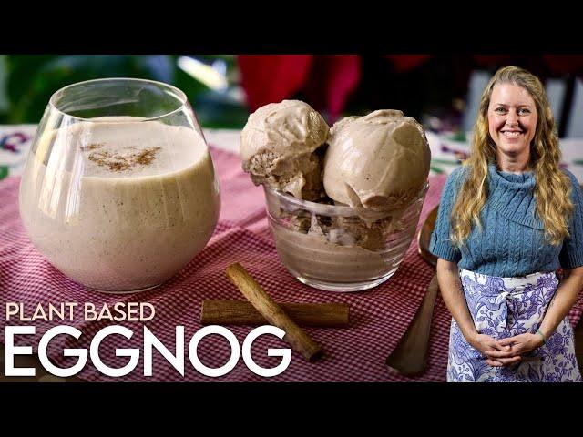 Holiday Magic: Plant-Based Eggnog & Eggnog Ice Cream! #sugarfree #veganrecipes