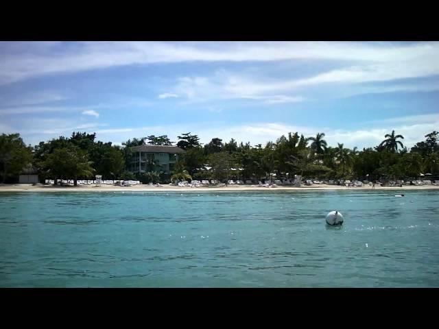 Couples Negril glass bottom boat