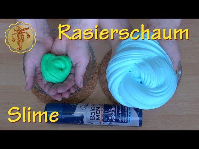 Slime: Viel und Wenig Rasierschaum