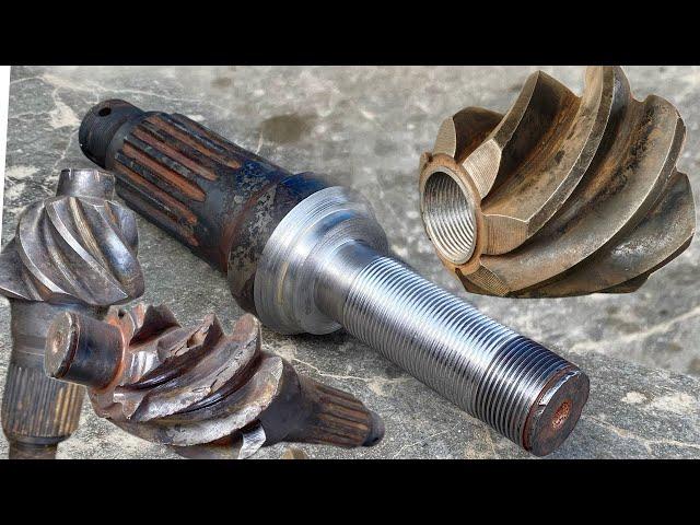 Threads Method used for Replacing of Broken Truck Differential Pinion | Restoration of Broken Pinion