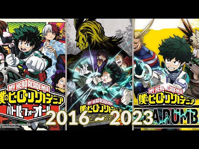 My Hero Academia Games Evolution 2016-2023