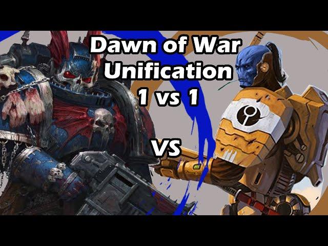 Dawn of War Unification: 1 vs 1 Night Lords (Kubini) vs Tau Empire (Vrax)