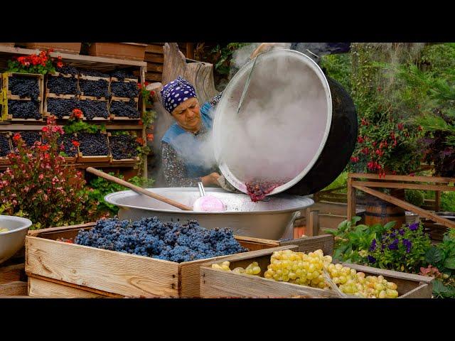  Organic Grape Harvest:  Making Old Fashioned Grape Jam