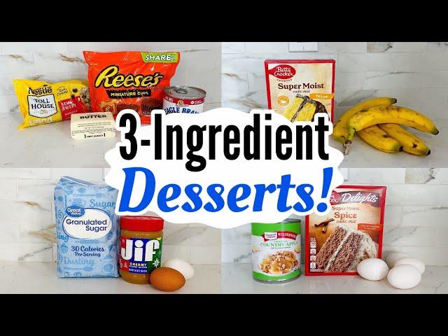 6 EASY 3-Ingredient Desserts | Quick & Simple Tasty Sweet Treats