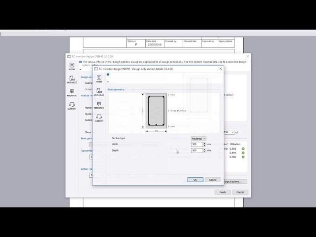 RC beam design (EN1992)