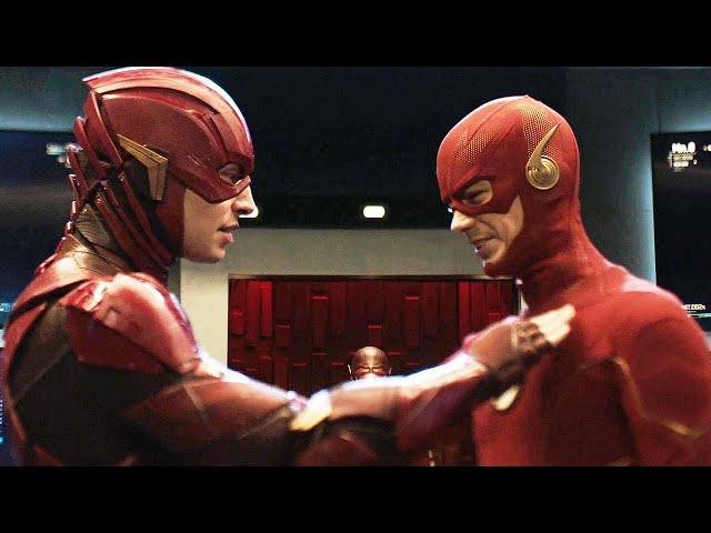 Ezra Miller's Flash Meets Grant Gustin's Flash - Crisis On Infinite Earths - Arrow