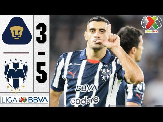 Pumas vs Monterrey 3-5 Resumen Y Goles Completo  Liga MX Cuartos DE Final Vuelta Apertura 2024 HD