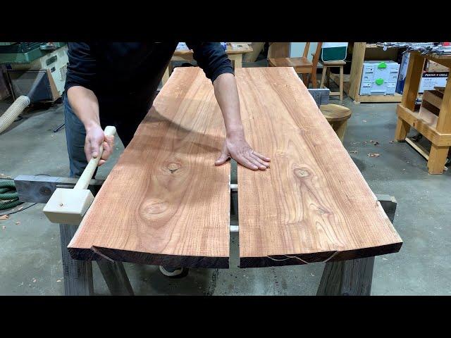 Dining Table Build, Korean Red Cedar, Woodworking