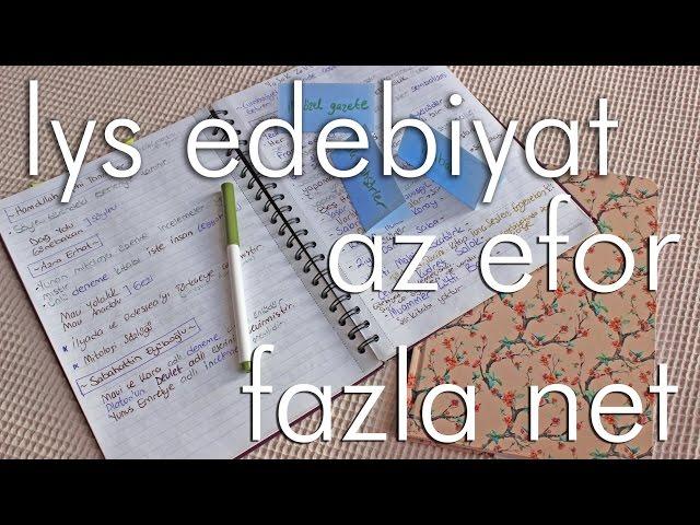 Lys Edebiyat | Nasıl çalıştım