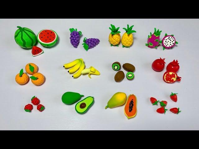 DIY How To Make Miniature Fruits| DIY Polymer Clay Fruits| Dolls Food| Clay Miniature Tutorial