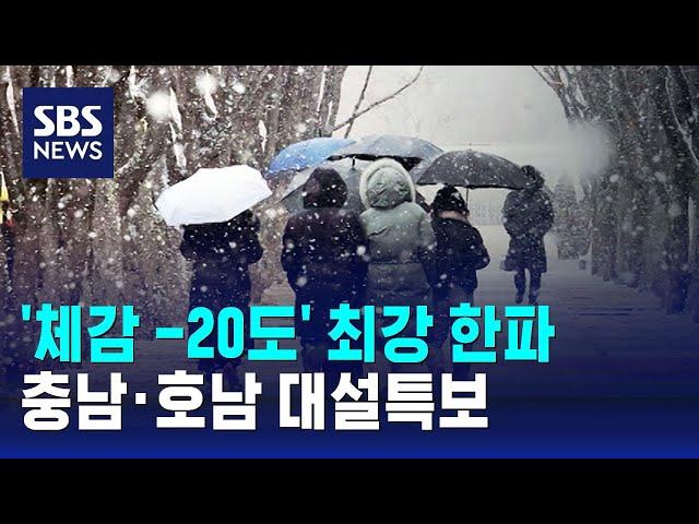 [날씨] '체감 -20도' 최강 한파…충남·호남 대설특보 / SBS