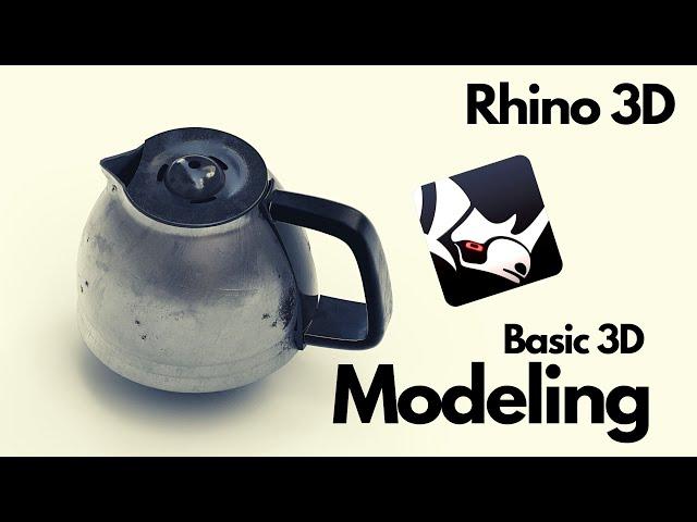 How to 3D Model in Rhino 3D - Basics - Coffee Pot